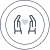 Icon image of hands and a heart